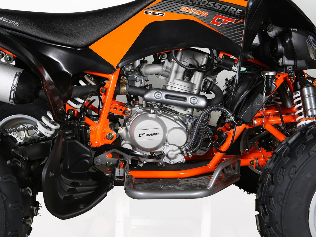 crossfire-mustang-evo-2-atv-orange-black-engine